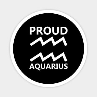 Proud Aquarius White Magnet